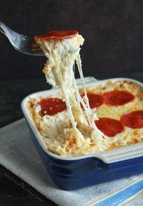 Secret Ingredient Pepperoni Pizza Casserole is a delicious gluten free casserole recipe that is great for dinner and is super kid friendly. #glutenfree #recipes #recipe #healthy