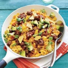 Mexican Mac n Cheese recipe. Also Migas