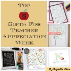 Teacher Appreciation Week Gift Idea's