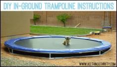 All Things Thrifty Home Accessories and Decor: DIY Inground Trampoline Instructions