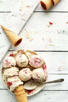 Raspberry Ripple Coconut Ice Cream - Minimalist Baker