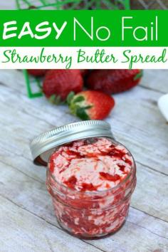 
                    
                        Strawberry lovers will adore this Easy No Fail Strawberry Butter Spread recipe! With just 3 ingredients, it's perfect on toast, bagels and more!
                    
                