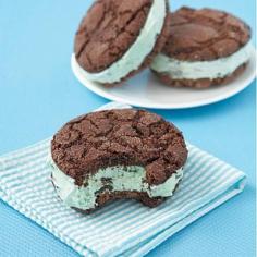 28 Ice Cream Dessert Recipes | Chocolate-Mint Chip Ice Cream Sandwiches | AllYou.com