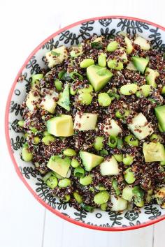 vegan: quinoa salad with edamame, cucumber and avocado... #vegan #salad #summer