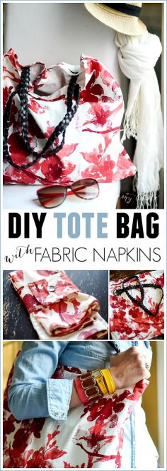 
                    
                        DIY TOTE BAG using fabric napkins - Place Of My Taste
                    
                