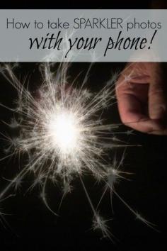 
                    
                        I didn't think it was possible but this shows how to take sparkler photos WITH YOUR PHONE!!!  Super simple tutorial to take photos of sparklers using just your phone (no need to understand any technical photography jargon or understand manual modes on cameras).
                    
                