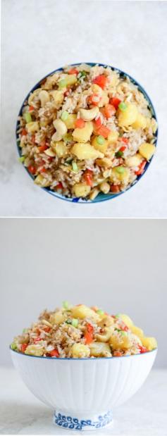 
                    
                        Pineapple Cashew Fried Brown Rice I howsweeteats.com
                    
                