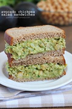 Chickpea avocado sandwich