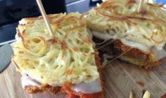 
                    
                        The Delightful Spaghetti and Meatballwich is Pasta in Sandwich Form #food trendhunter.com
                    
                