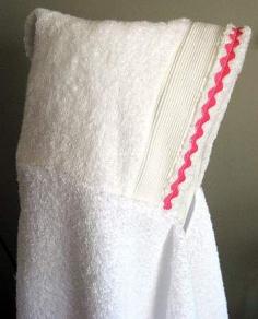 hooded bath towel from a hand towel and bath towel