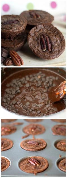 ☆ Triple Chocolate Mini Brownies Recipe ☆
