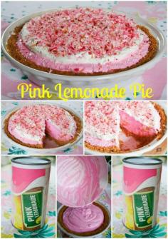 Pink Lemonade Pie Perfect for SUMMER!  I want to make these into mini desserts & serve them in shot glasses.