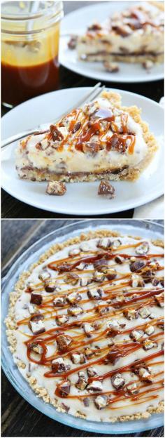 
                    
                        Twix Ice Cream Pie Recipe on twopeasandtheirpo... This pie has a shortbread cookie crust, layer of chocolate, vanilla ice cream, Twix candy bars, and salted caramel! It is an amazing dessert!
                    
                