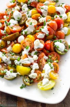 
                    
                        Heirloom Tomato and Blue Cheese Salad
                    
                