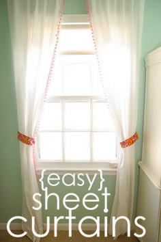 DIY Sheet Curtains
