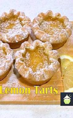 Easy Lemon Tarts. Make mini tarts or a big one - You choose! #lemon #tart #dessert #easyrecipe