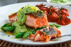 
                    
                        Seared Salmon in Dill Avodaise (Avocado Hollandaise) Sauce
                    
                