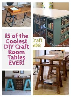 15 of the Coolest DIY Craft Room Tables Ever! - Little Red WindowLittle Red Window