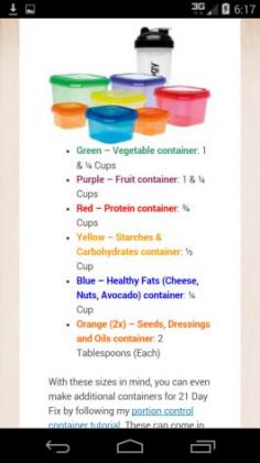 21 day fix container measurements