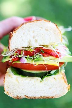 
                    
                        Ultimate Veggie Sandwich Recipe on twopeasandtheirpo... This is the BEST veggie sandwich and it's easy to make too!
                    
                