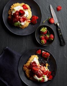 
                    
                        Cornmeal Shortcakes with Strawberries & Mascarpone
                    
                
