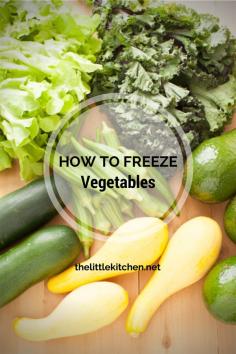 How to Freeze Veggies