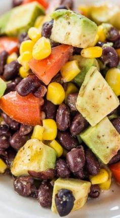 Avocado, Black Bean and Corn Salad with Lime-Cumin Vinaigrette