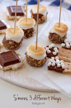 
                    
                        S'mores three different ways | NoBiggie.net
                    
                