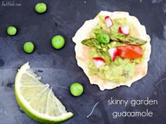 
                    
                        Lightened up Skinny Garden Guacamole makes a fit and flavorful appetizer! Have the avocado in traditional guac is swapped with pureed peas an asparagus for a healthy snack - thefitfork.com
                    
                