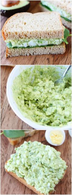 
                    
                        Avocado Egg Salad Recipe on twopeasandtheirpo... The BEST egg salad recipe!
                    
                