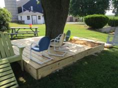 
                    
                        DIY Playdeck & Covered Sandbox - The Charming Farmer
                    
                