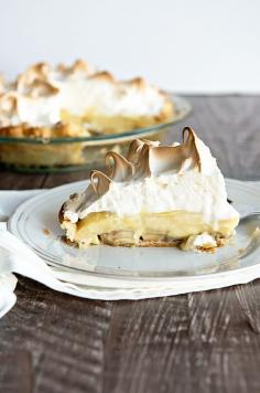 
                    
                        A Classic Banana Cream Pie Recipe that my grandma used to make!  Click thru for this comfort dessert at dineanddish,net
                    
                