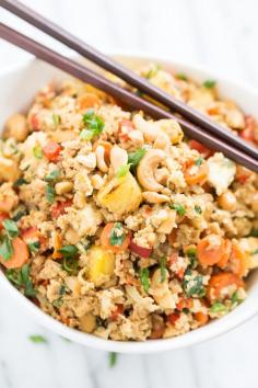 Paleo Pineapple Fried "Rice" * NOTE: use homemade chili paste