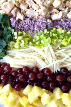
                    
                        Curried Jicama Fruit Pasta Salad - serve with chicken or Vegetarian | ReluctantEntertai...
                    
                