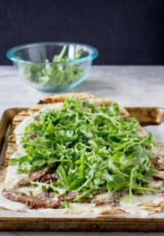 
                    
                        Grilled Skirt Steak Pizza with Balsamic Red Onions & Whipped Ricotta
                    
                