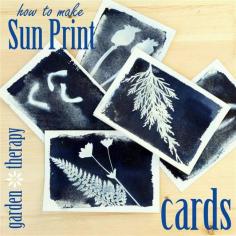 diy . sun print postcards