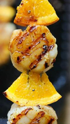 
                    
                        Grilled Scallop and Orange Kebabs with Honey-Ginger Glaze ~ These are FANTASTIC and really simple to make.
                    
                