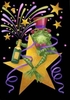 Stephanie Stouffer : Portfolio. A Happy New Year frog. Oh, yeah!