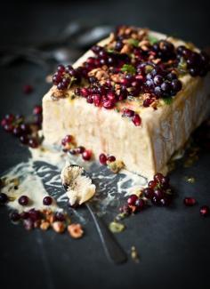 Mango, Nectarine and Passionfruit Semifreddo, with fresh berries and Pomegranate Seeds, with more Australia Day recipes
