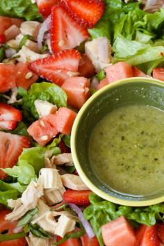 watermelon, strawberry and chicken salad + 4 other delicious recipes in this week's meal plan.