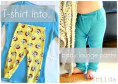Maybe Matilda: 30 Minute Baby Lounge Pants (from an old t-shirt)