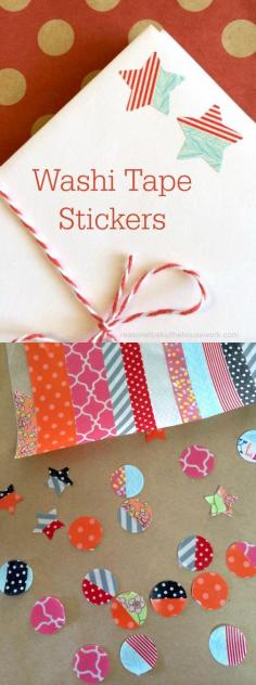 Kids and adults alike love this washi tape tutorial - it's so easy to learn how to make your own stickers! Just pick your favorite patterns of tape.