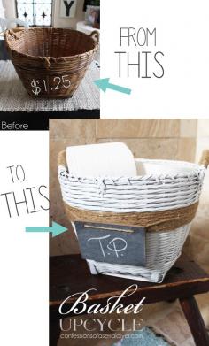 
                    
                        Hometalk :: Painted Basket Upcycle
                    
                