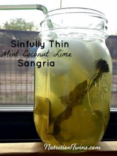 Sinfully Thin Mint Coconut-Lime Sangria - Nutrition Twins