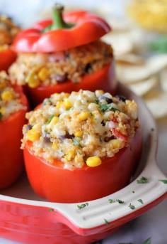 Quinoa Stuffed Bell Peppers | Simple Dish | Quick, Easy, & Healthy Recipes for Dinner