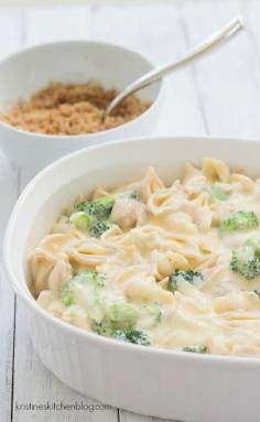 Cheesy Shells with Broccoli and Chicken - Mac and cheese with a nutrition boost! | Kristine's Kitchen