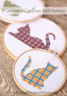 Geometric Cat Cross Stitch Patterns          I spent some relaxing time over the holidays stitching up some new patterns I just finished them! I’m really happy with how they worked up! Here they are, 3 geometric cat cross stitch patterns. They are each listed for $2.95, or all three are listed in a bundle for $5.95. Click here to buy all three...     http://picturesfunnys.blogspot.com/