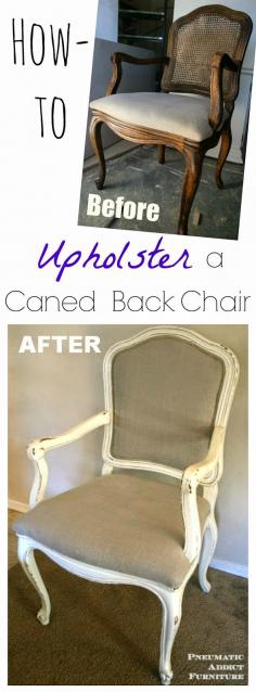 How to Upholster a Caned Back Chair