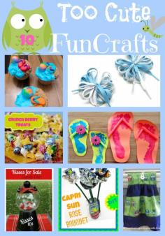 10 too cute fun crafts #funcrafts #kidscrafts #diy #bowdabrablog