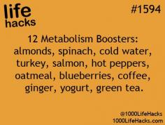 12 Metabolism boosters. Just saying ;-)
